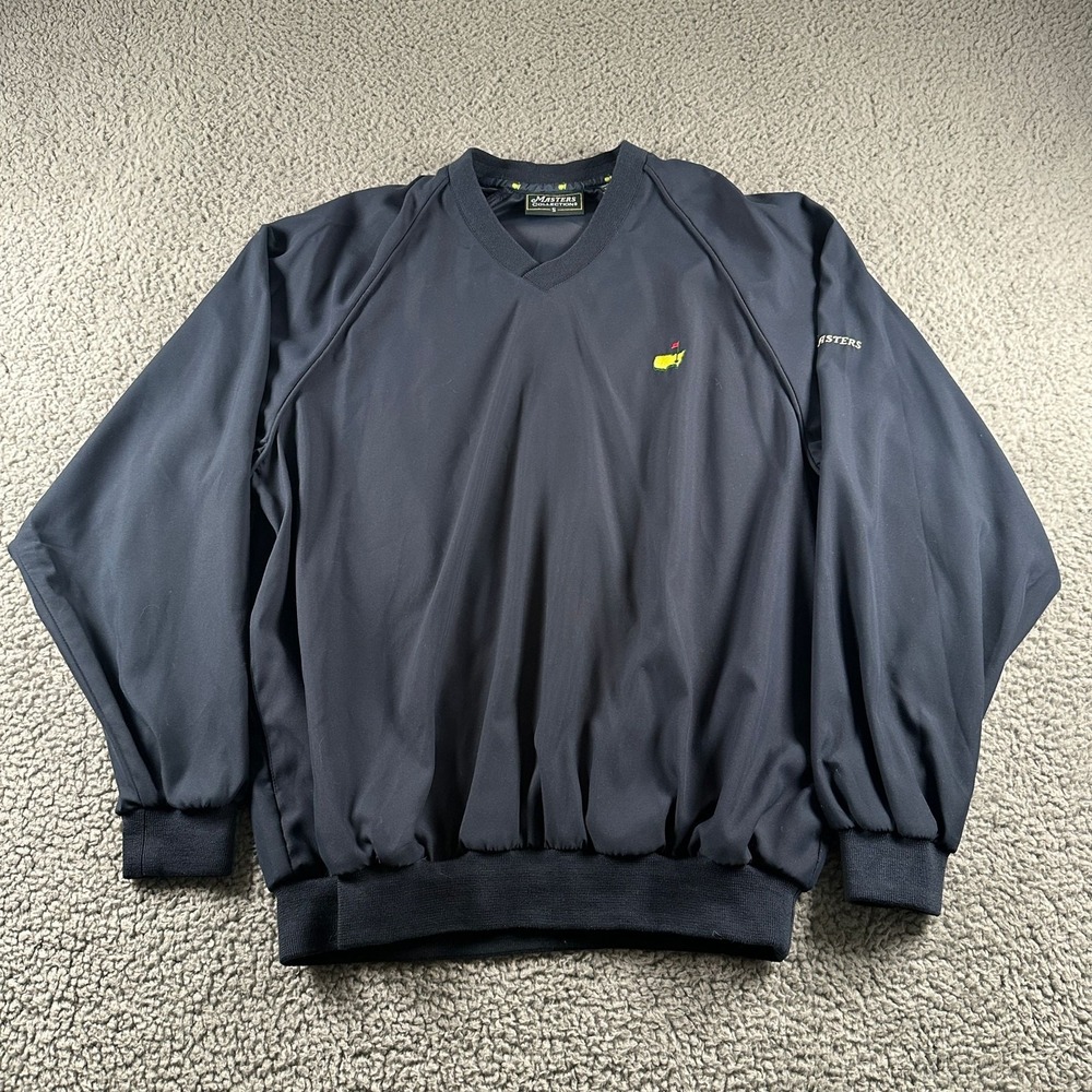 Masters Collection Pullover Mens S Navy V-Neck Lightweight Windbreaker‎ Golf